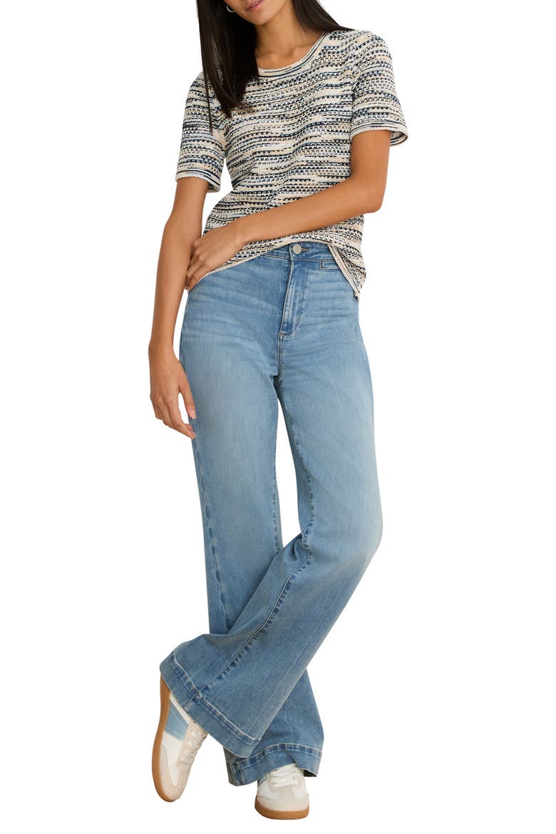 Space Dye Tuck Stitch Sweater, Alternate, color, BLUE MULTI