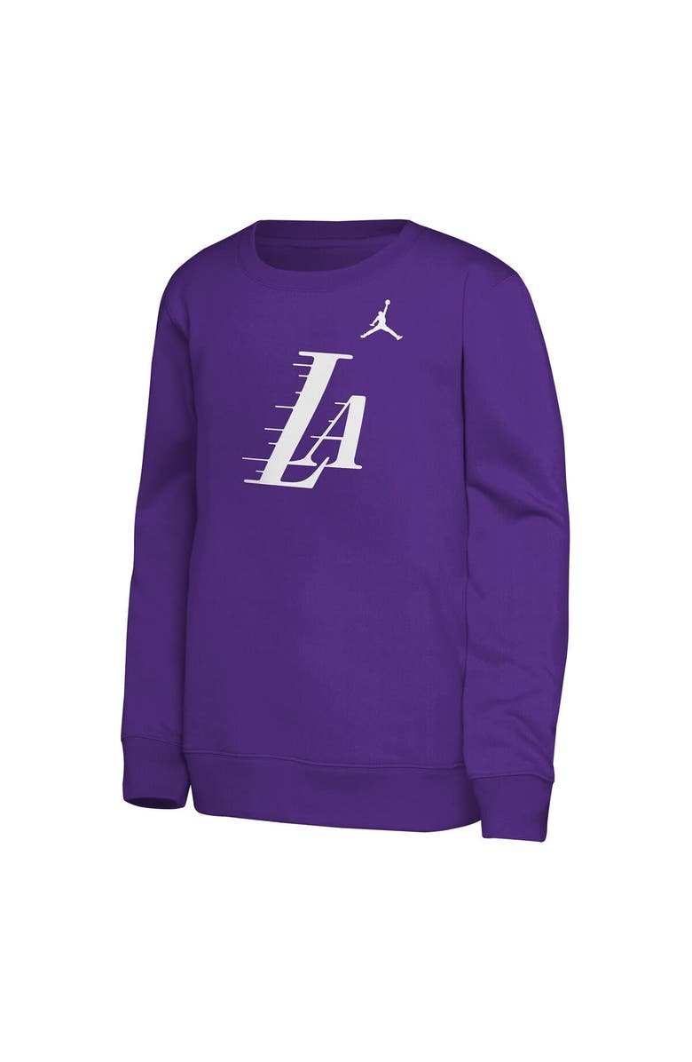 Jordan Brand Youth Jordan Brand Purple Los Angeles Lakers Courtside Statement Edition Sweatshirt, Alternate, color, Purple