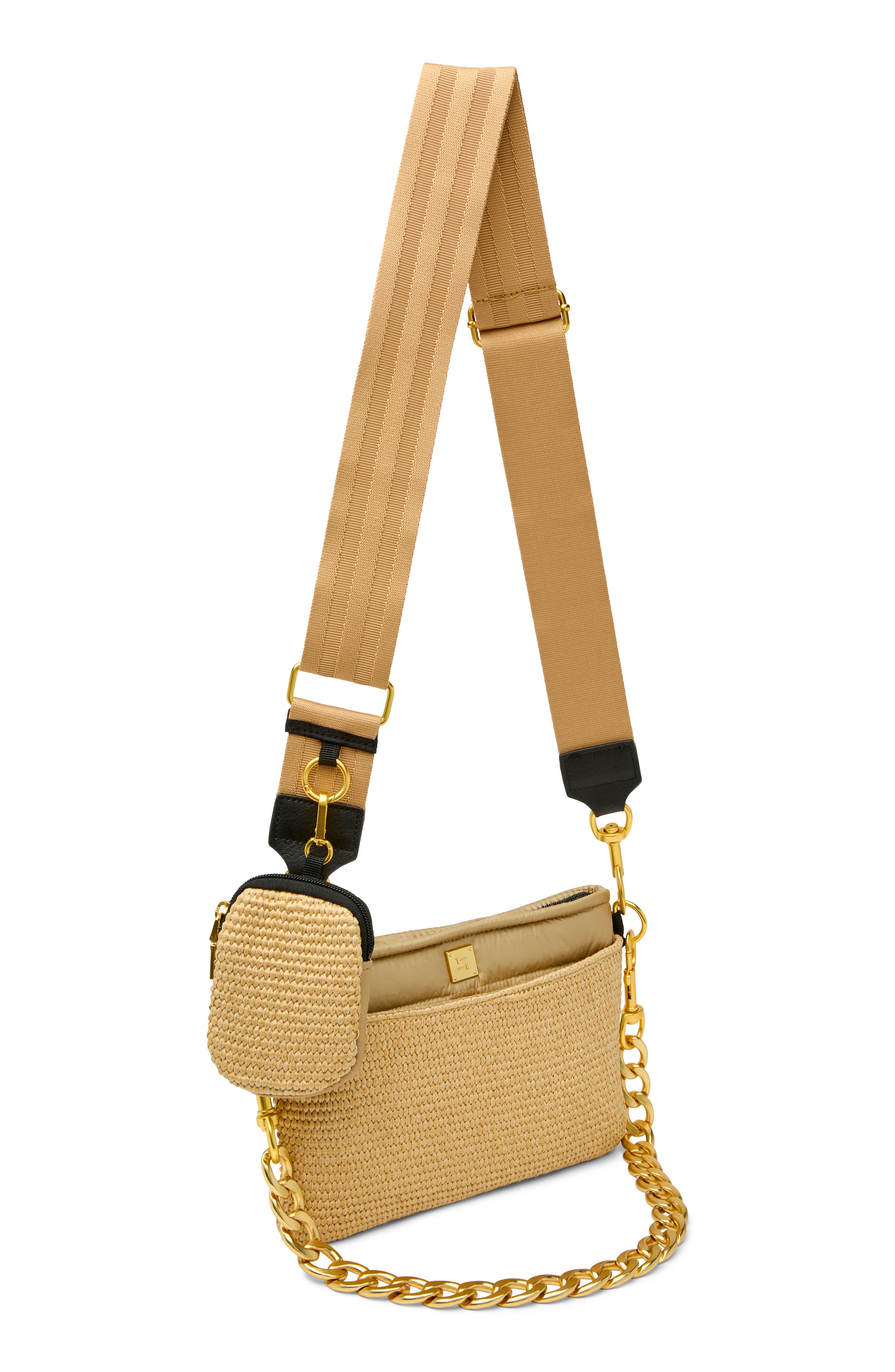 THINK ROYLN Downtown Raffia Crossbody Bag, Alternate, color, 