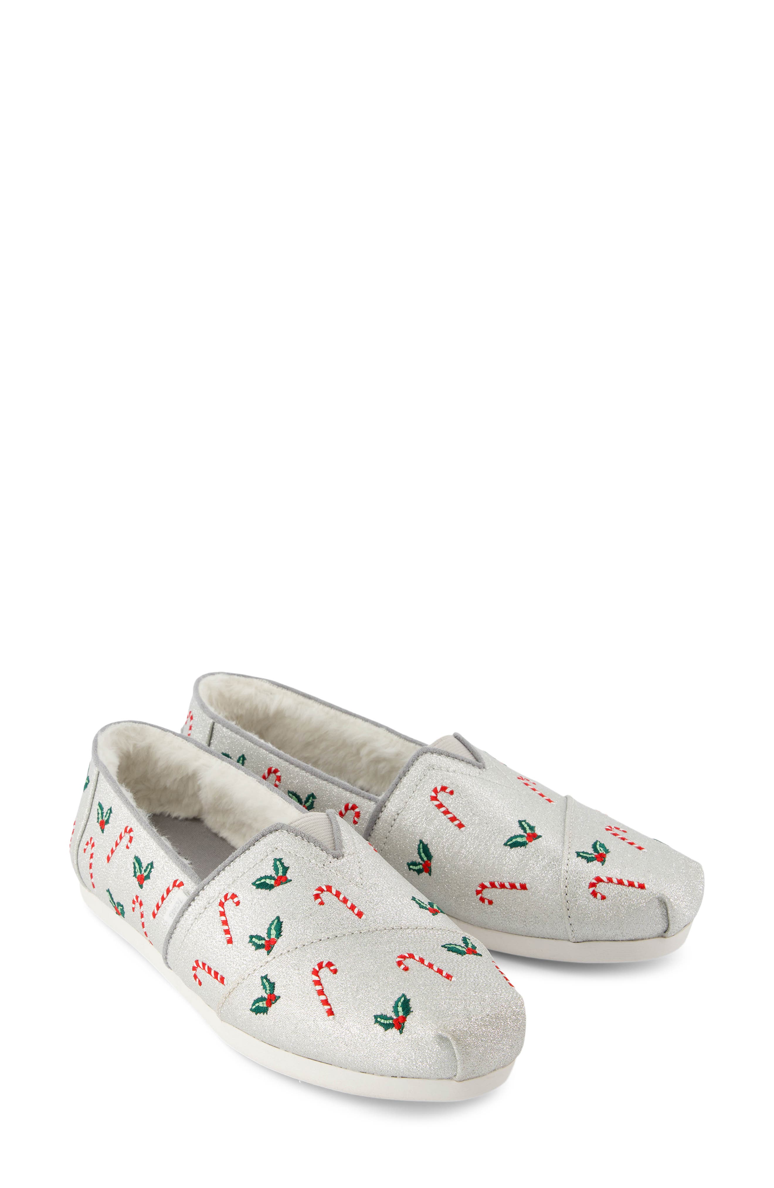 Alpargata Candy Cane Slip-On, Alternate, color, SILVER