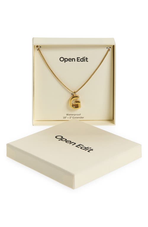 Open Edit Waterproof Bubble Initial Pendant Necklace