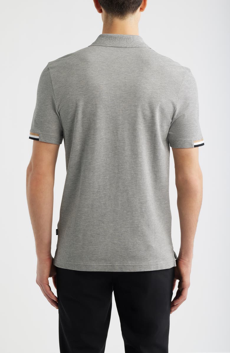 BOSS Parlay Cotton Piqué Polo, Alternate, color, Silver