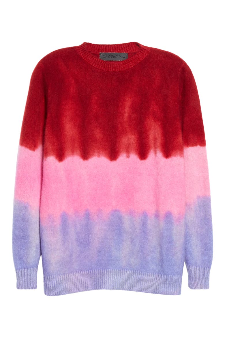 Gradient Cashmere Sweater, Alternate, color, RED/ PINK/ PURPLE
