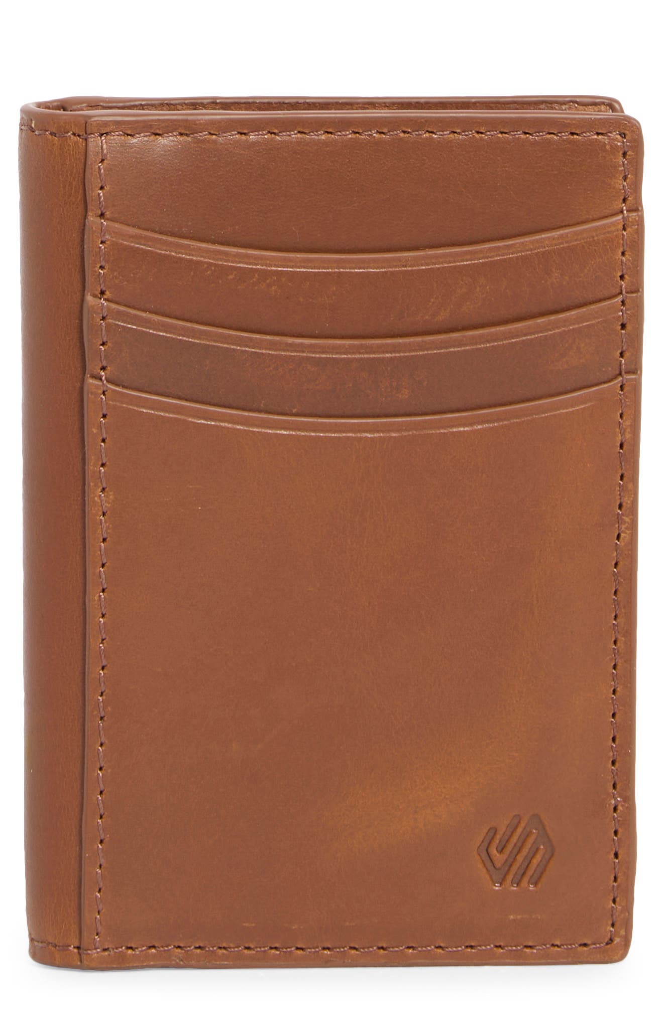 Johnston & Murphy Hunter Glazed Leather Money Clip Wallet