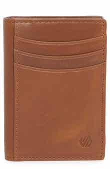 Johnston & Murphy Hunter Glazed Leather Money Clip Wallet