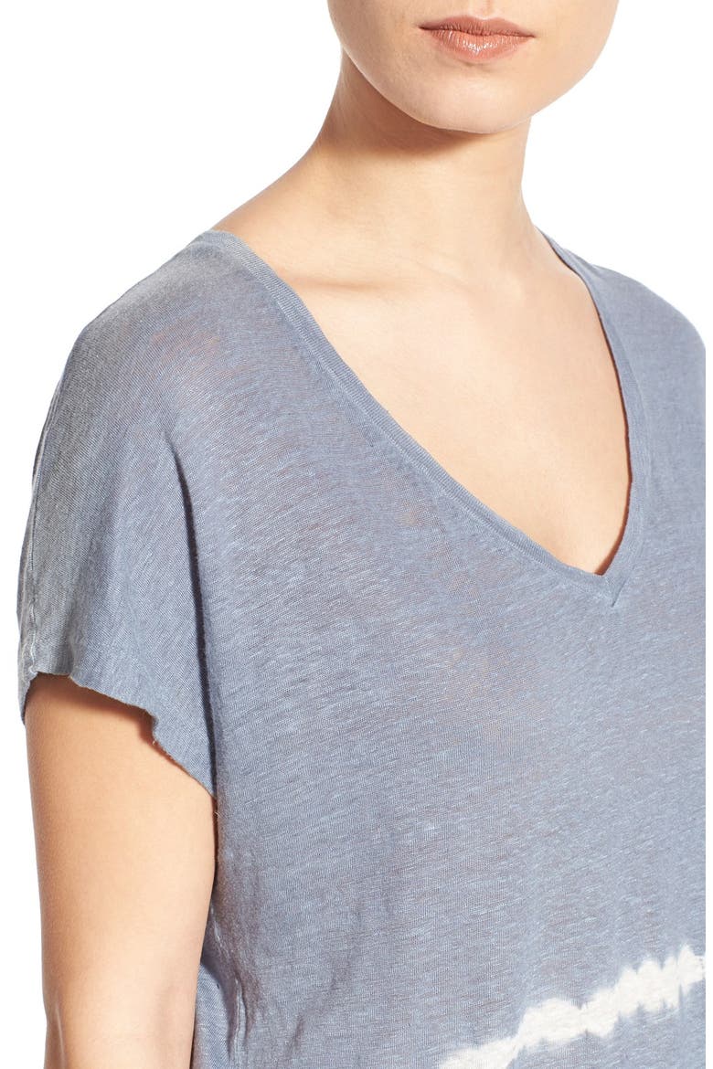 by Graham & Spencer Tie Dye Linen Tee, Alternate, color, GREY