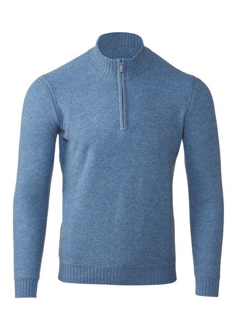 Pique Qtr Zip Mock