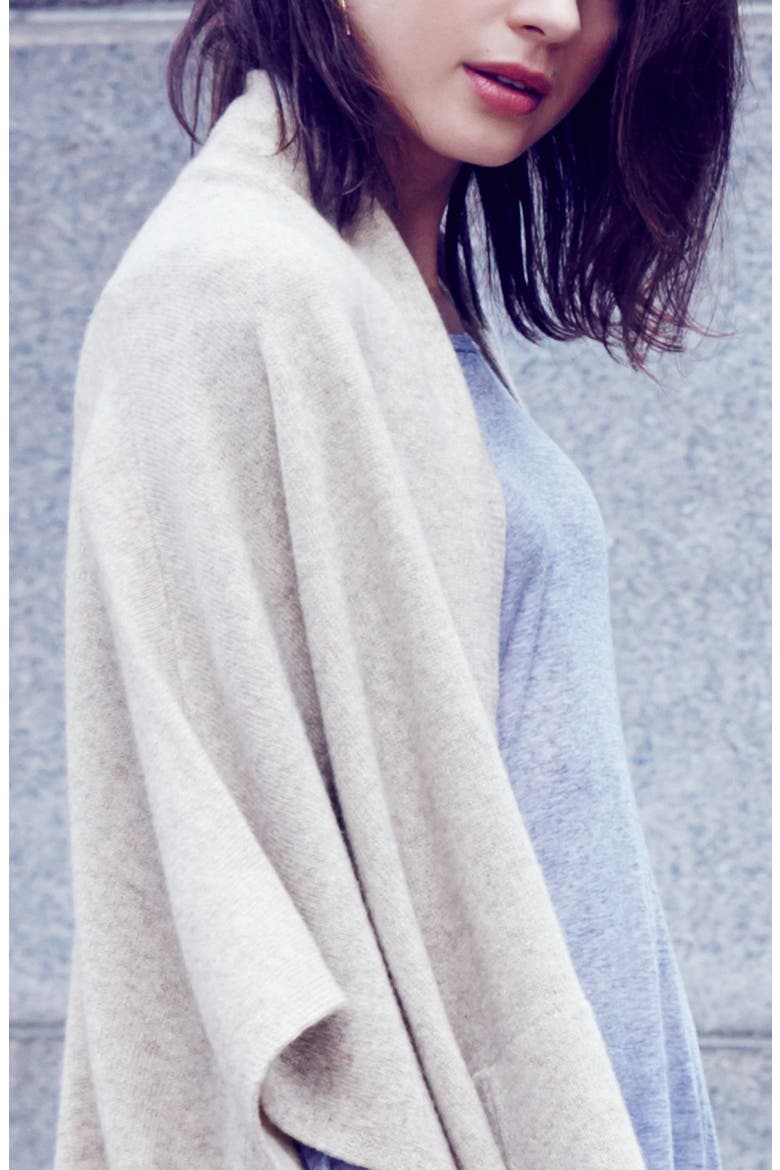 Yak & Merino Kimono Cape, Alternate, color, MAPLE OAT