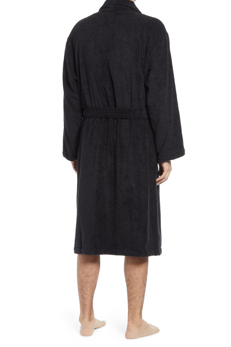 Martini Bear Men's Robe, Alternate, color, BLACK