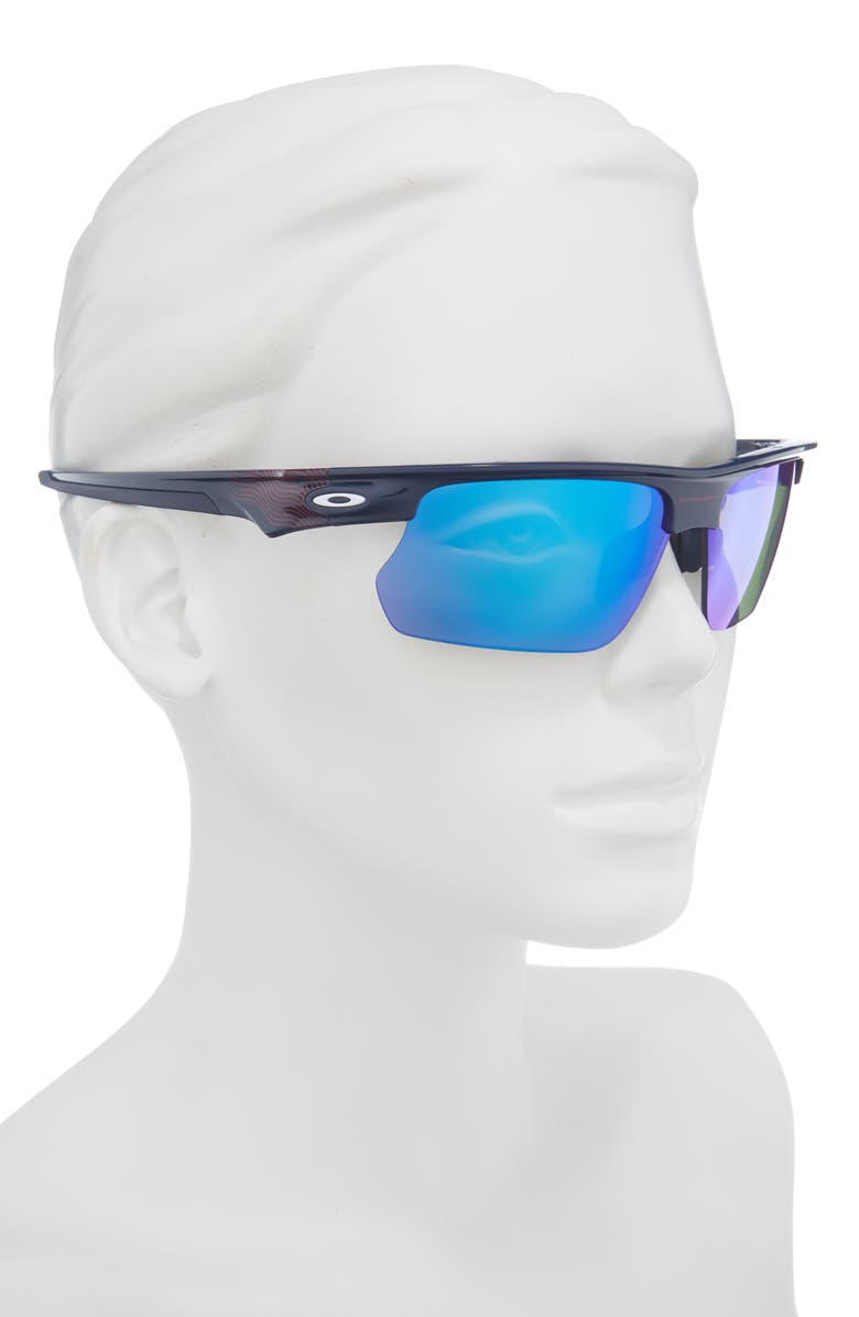 Oakley BiSphaera<sup>™</sup> 68mm Oversize Gradient Prizm<sup>™</sup> Rectangular Sunglasses, Alternate, color, Team Usa Abyss /Prizm Sapphire
