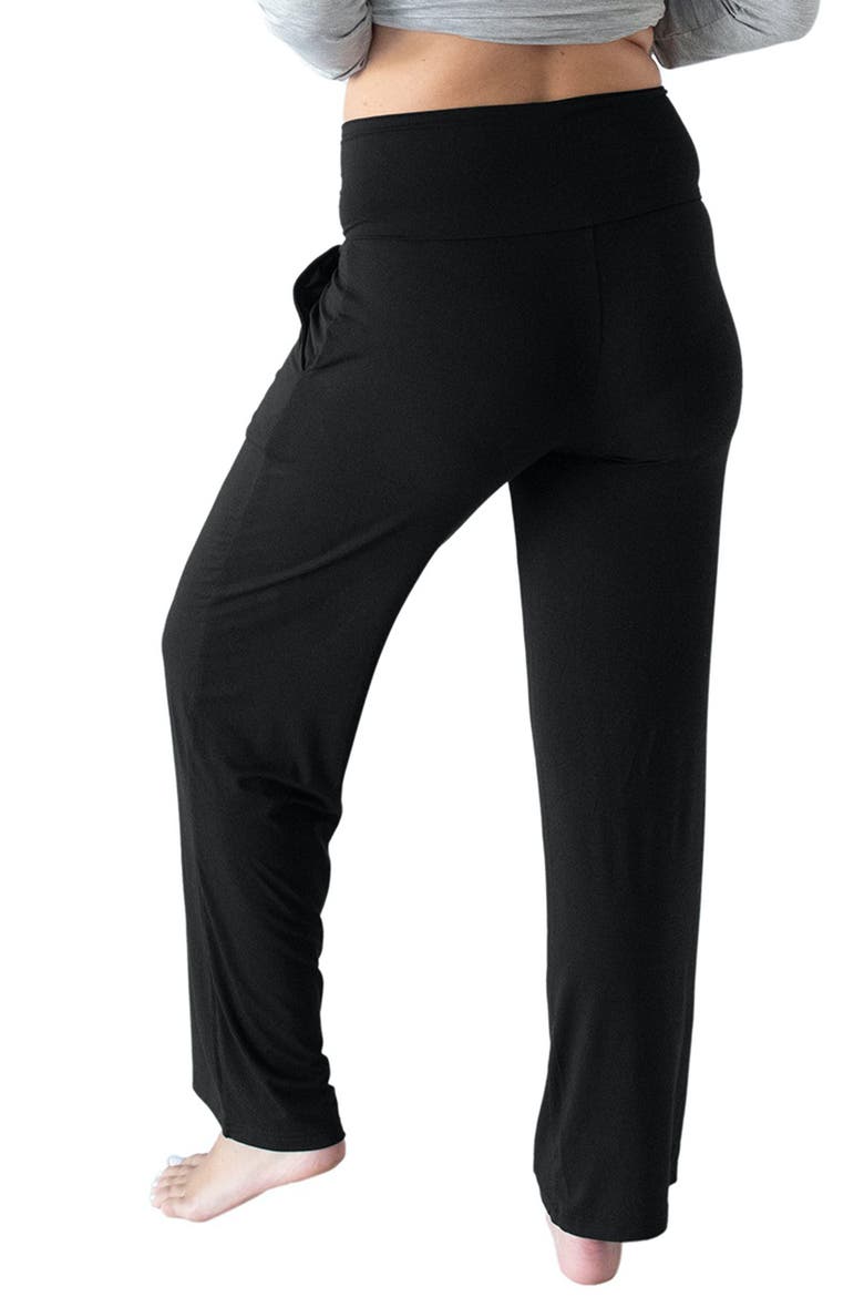 Maternity & Postpartum Lounge Pants, Alternate, color, BLACK