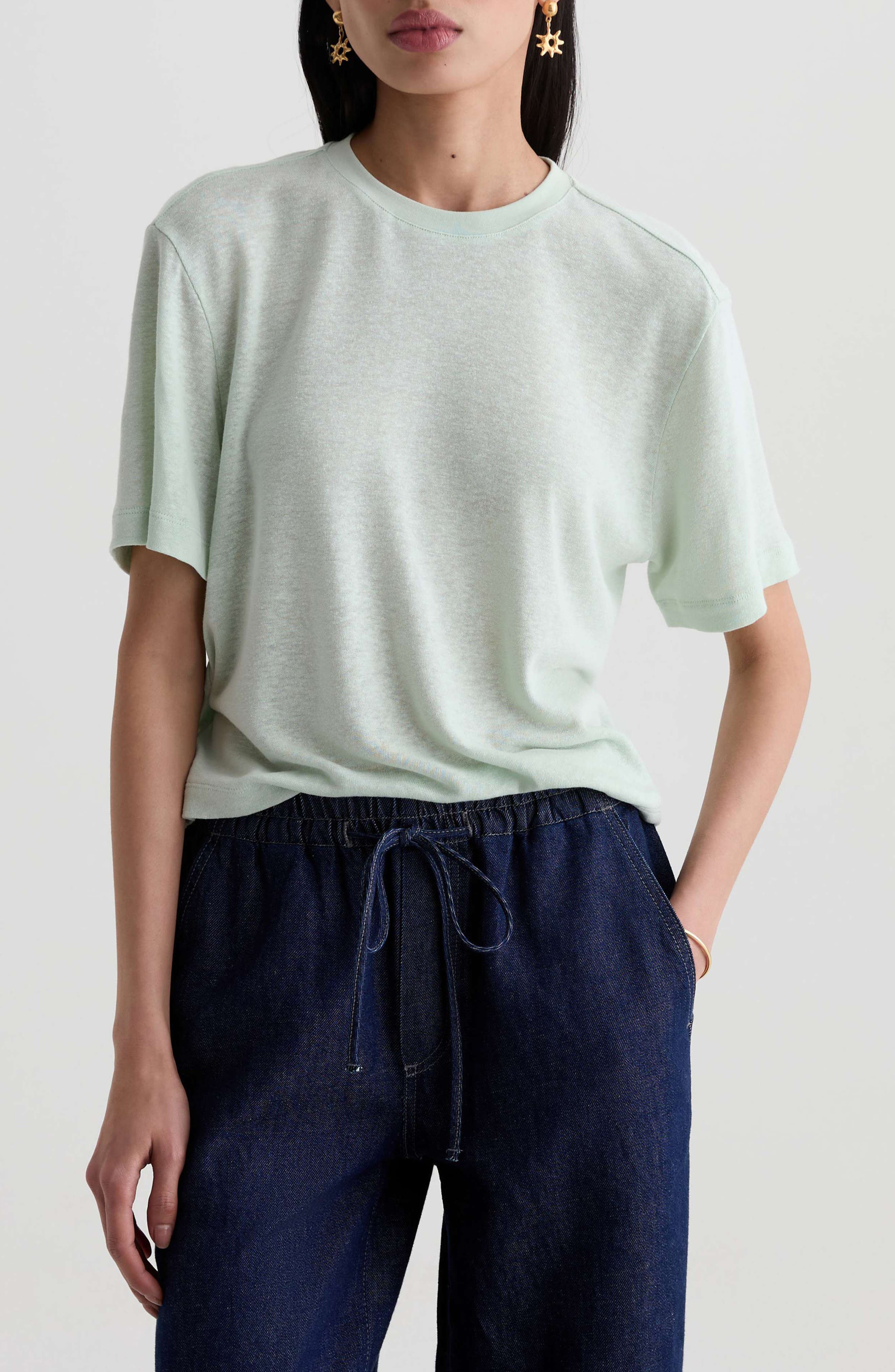 Charli Boxy Linen Blend T-Shirt - image 3