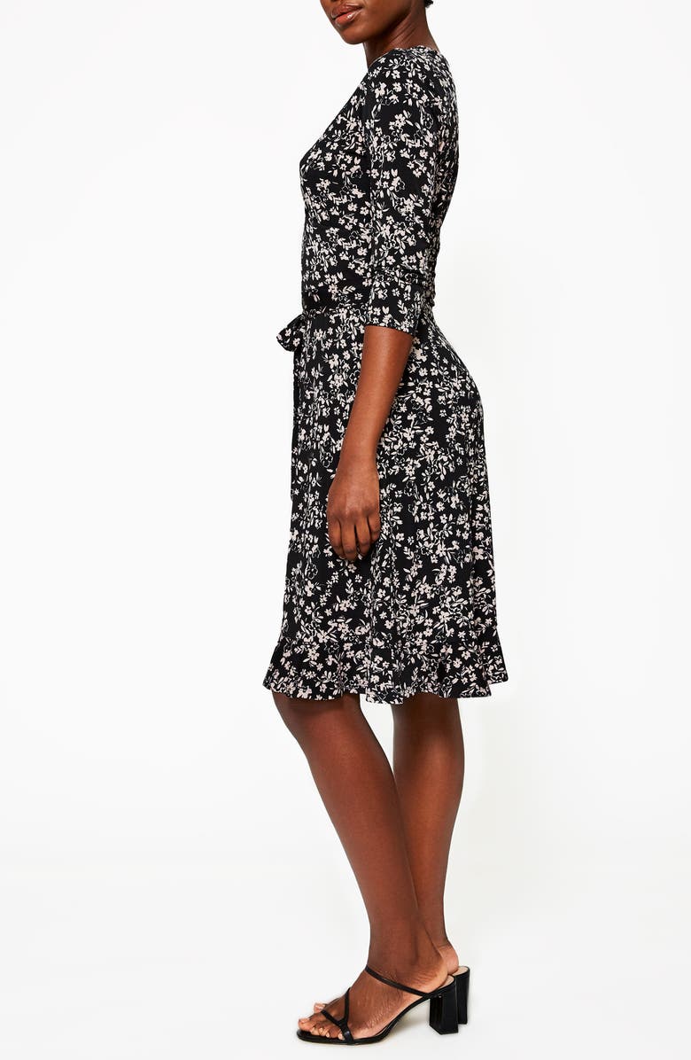 Leota Perfect Floral Ruffle Hem Dress, Alternate, color, 