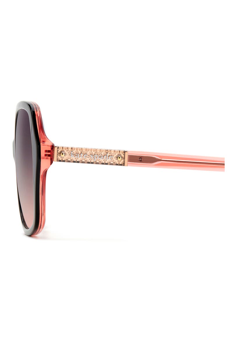 ellery 57mm square sunglasses, Alternate, color, BLACK PINK