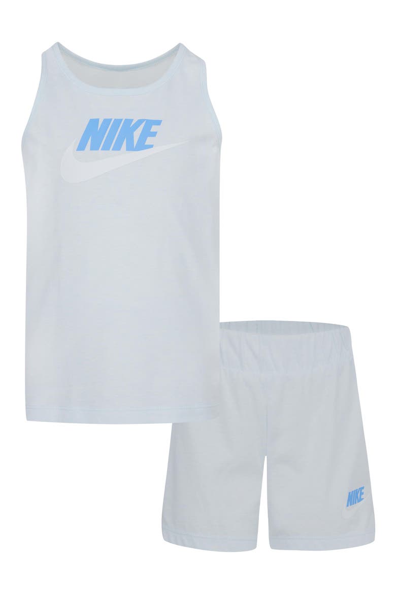 Kids' Club Tank And Jersey Short Set, Main, color, FOOTBALL GREY HEATHER