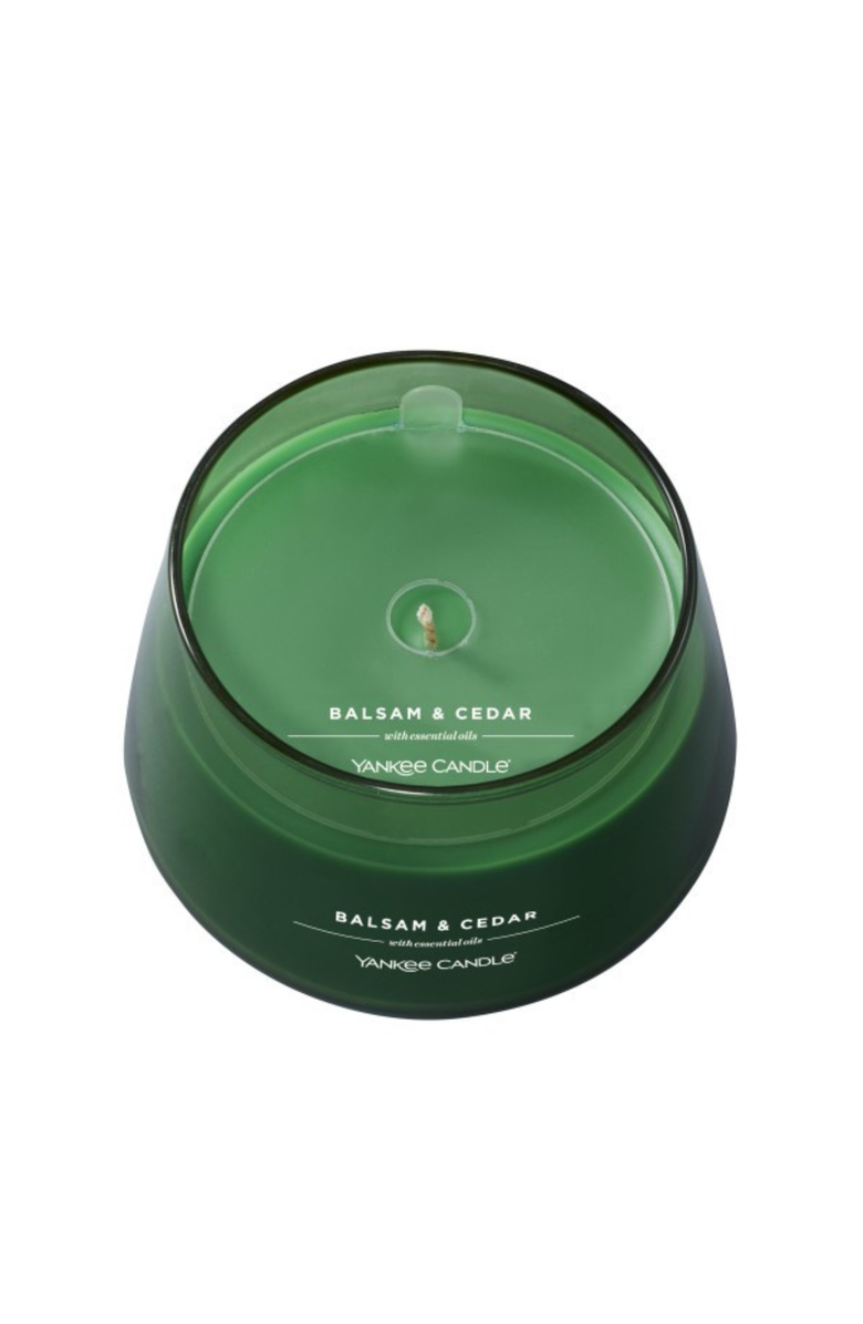 YANKEE CANDLE Balsam & Cedar Studio Candle with Essential Oils, Set of 2, Alternate, color, Green