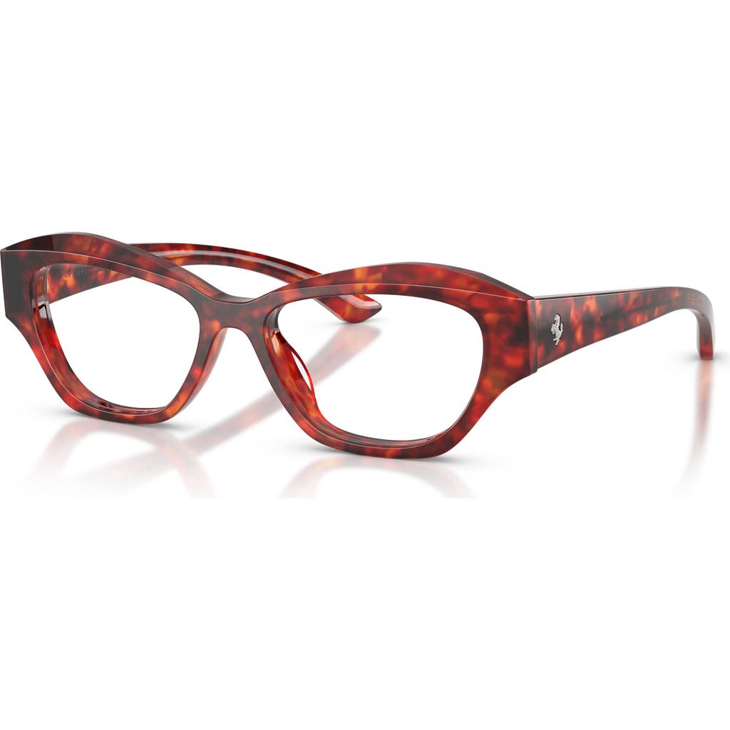 Ferrari 53mm Cat Eye Optical Glasses In Red