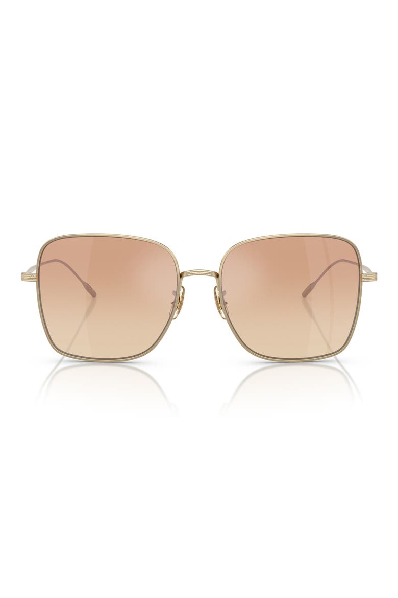 55mm Pillow Sunglasses, Main, color, GOLD