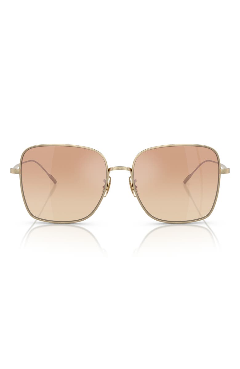 Oliver Peoples 55mm Pillow Sunglasses, Main, color, Gold