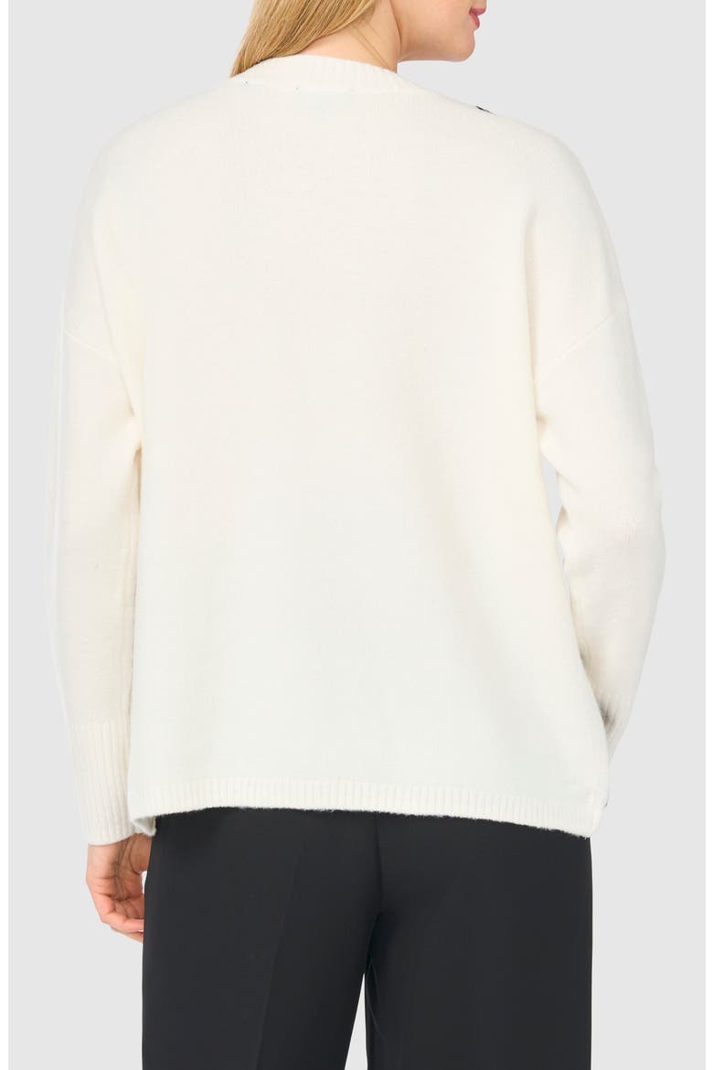 Lace Trim Sweater, Alternate, color, ANTIQUE WHITE