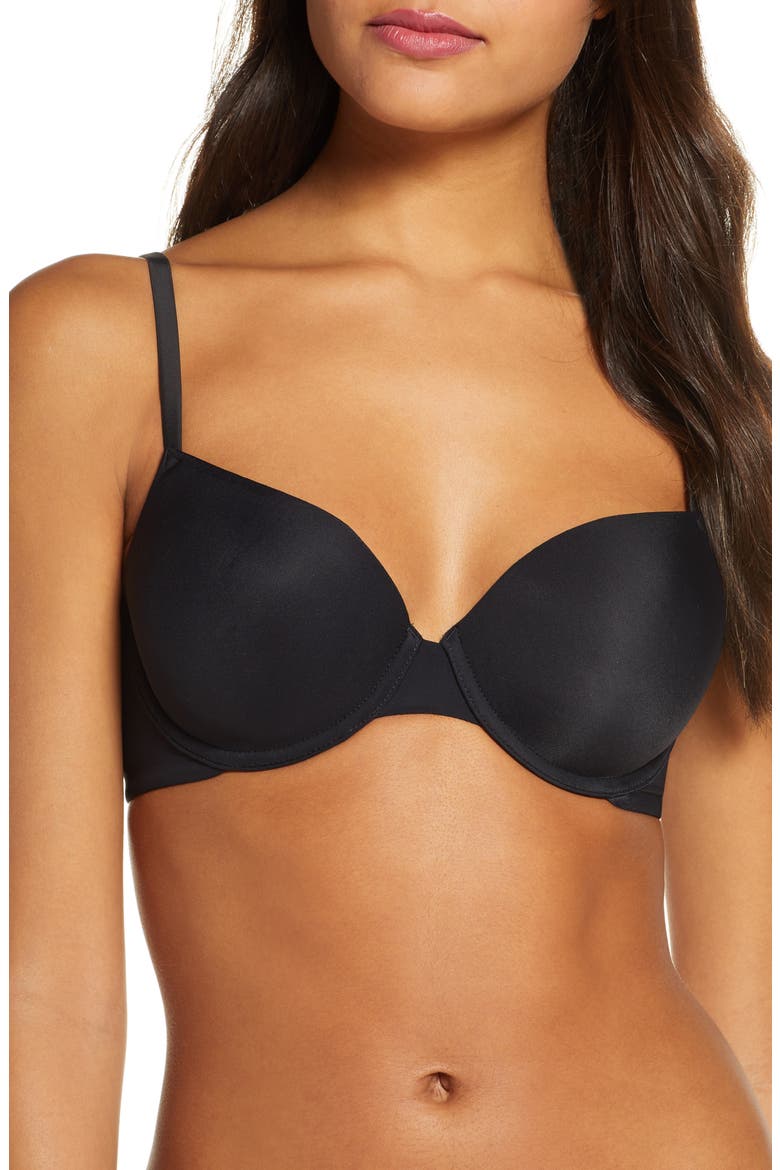 True & Co. True Body Convertible Underwire T-Shirt Bra, Main, color, BLACK