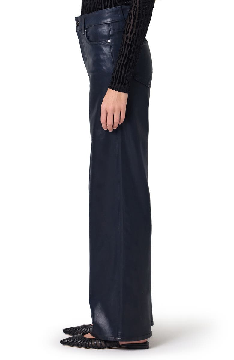 PAIGE Anessa Coated High Waist Wide Leg Jeans, Alternate, color, Navy Seascape Luxe Coating