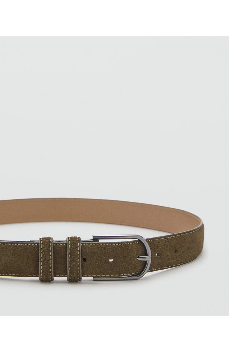 MANGO Suede Belt, Alternate, color, Khaki