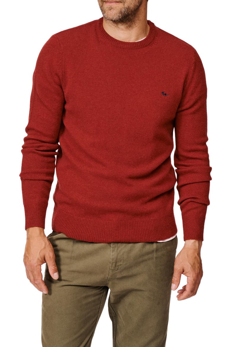 Westbourne Crew Neck Merino Sweater, Alternate, color, Dark Rust