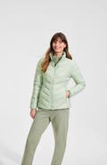 Lands' End Wanderweight Ultralight Packable Chevron Quilted Down Jacket