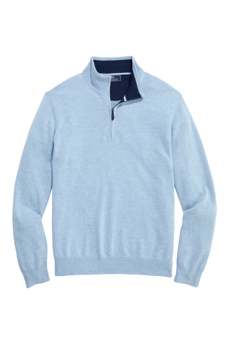 Boathouse Quarter Zip Sweater, Main, color, JAKE BLUE HEATHER