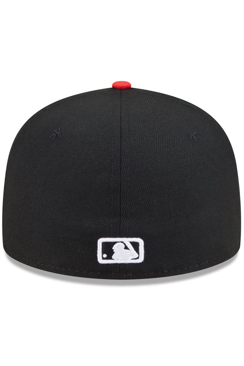 Men's New Era Black/Red Chicago White Sox 2025 City Connect Alternate 59FIFTY Fitted Hat, Alternate, color, Black