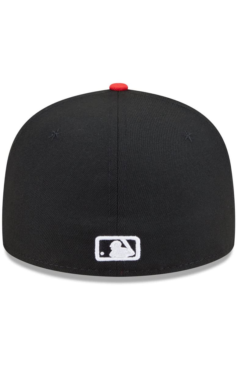 New Era Men's New Era Black/Red Chicago White Sox 2025 City Connect Alternate 59FIFTY Fitted Hat, Alternate, color, Black