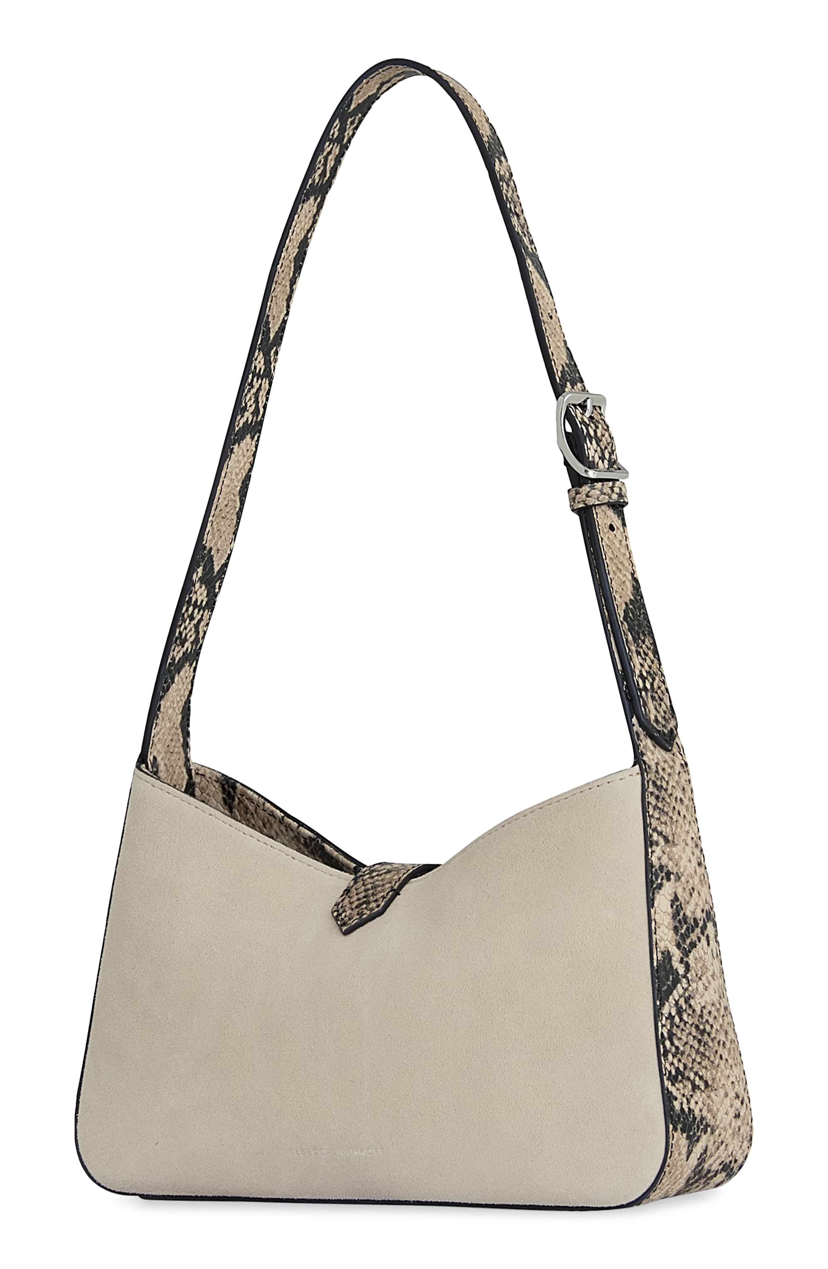 Rebecca Minkoff Small Megan Leather Shoulder Bag, Alternate, color, Ivory