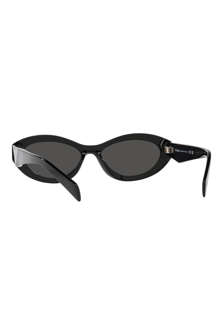 55mm Irregular Sunglasses, Alternate, color, BLACK