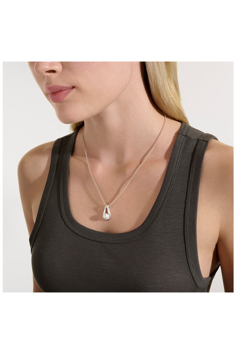 Surf Silver Pendant Necklace, Alternate, color, STERLING SILVER