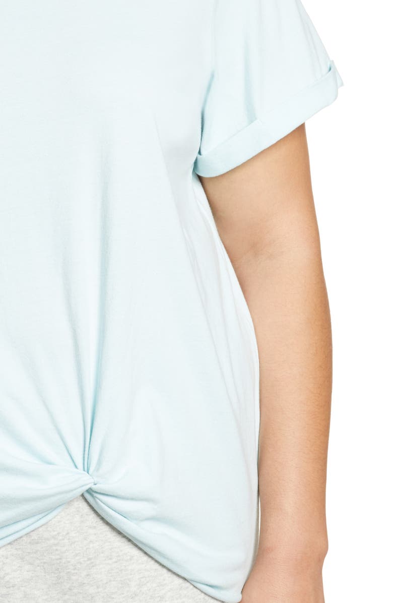 Zella Twist Hem T-Shirt, Alternate, color, 