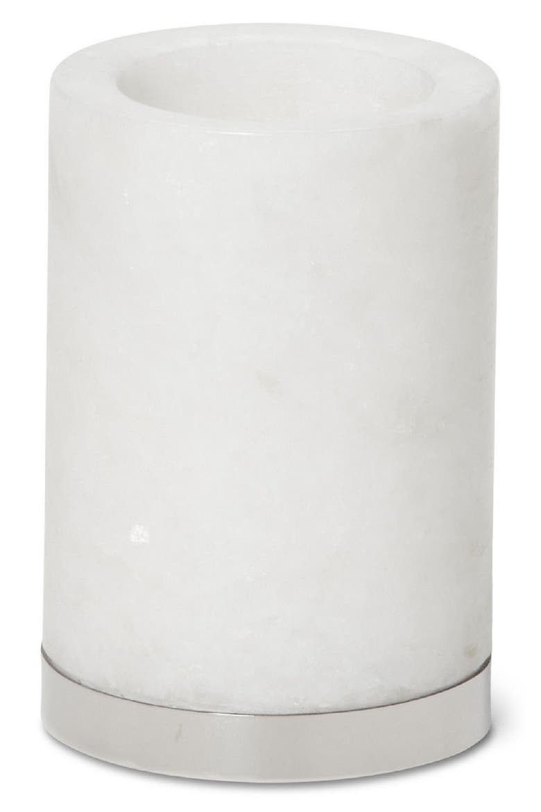Roman Marble Pencil Cup, Main, color, WHITE