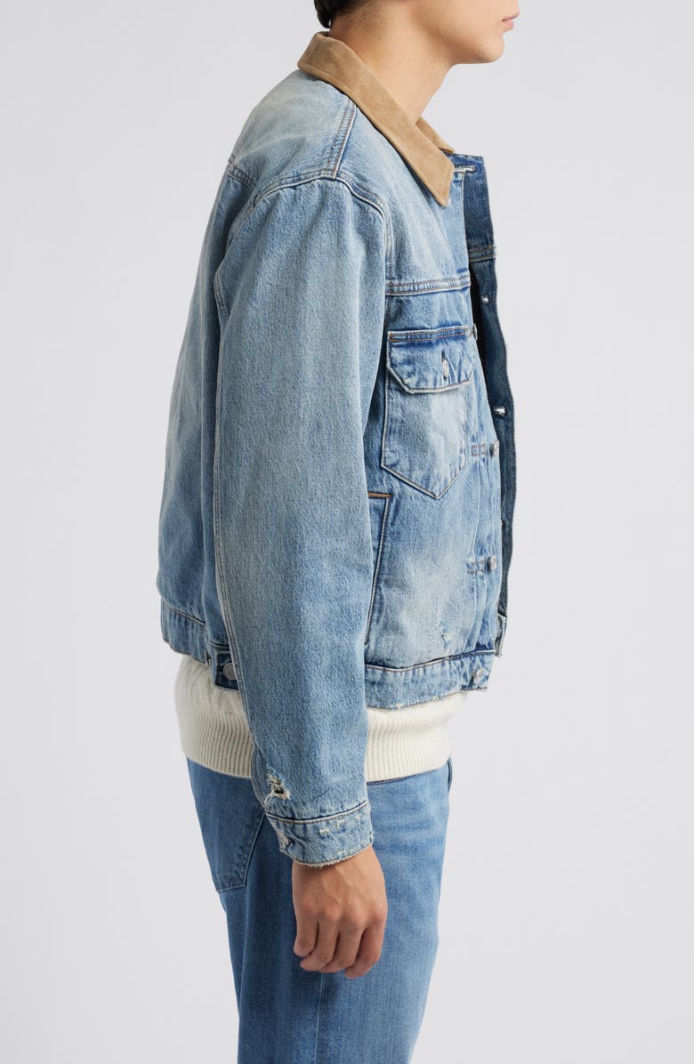 FRAME Vintage Distressed Denim Jacket, Alternate, color, 