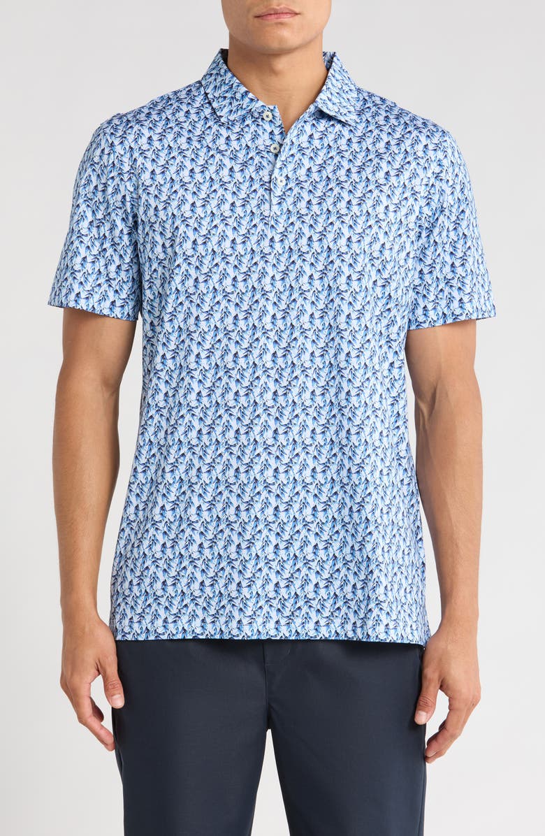 Bugatchi Victor Stretch OoohCotton<sup>®</sup> Knit Polo, Main, color, Air Blue