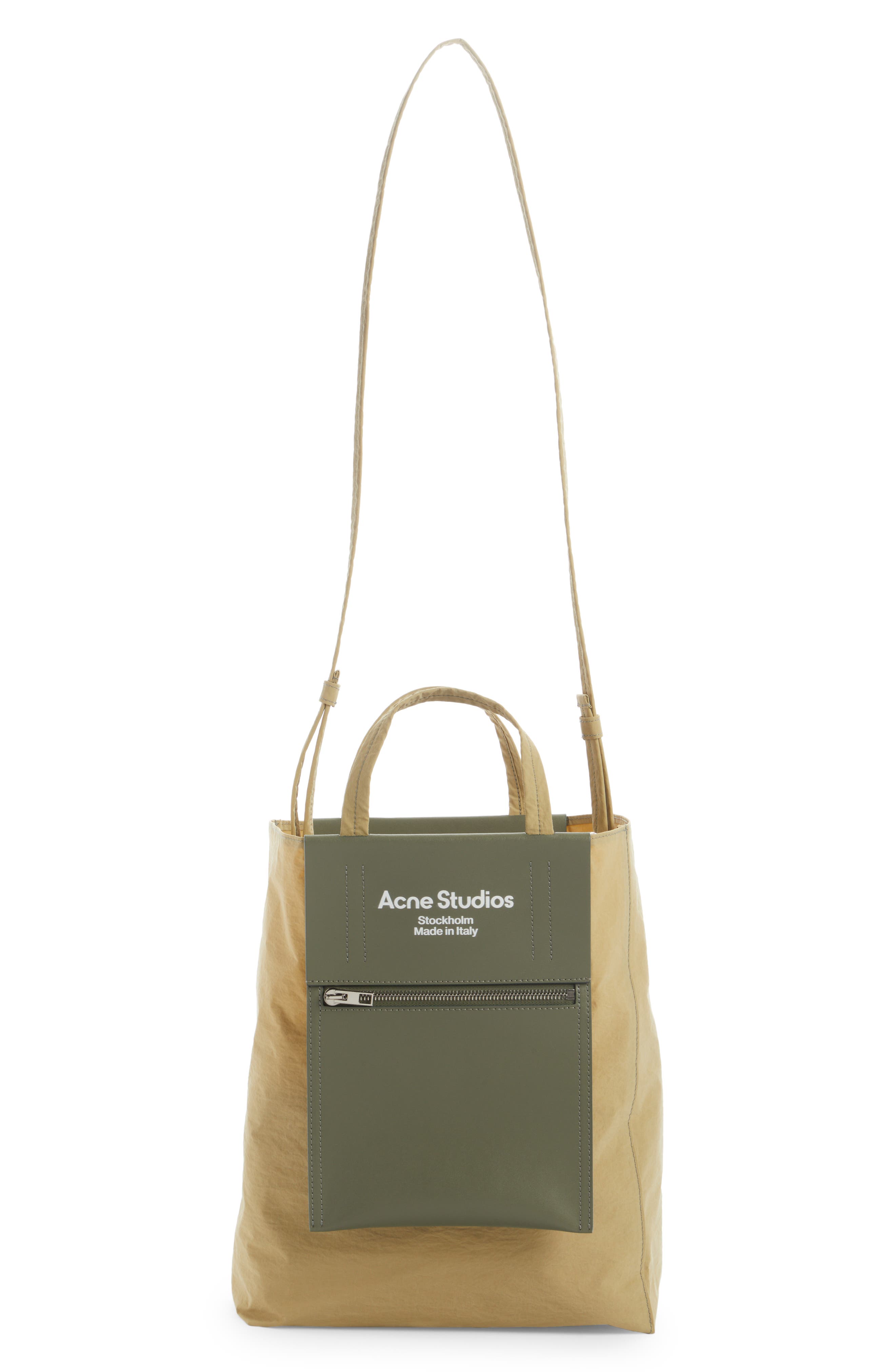 Acne Studios Baker Out Papery Nylon Tote, Main, color, 