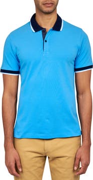 CONSTRUCT Slim Fit Solid Cotton Stretch Pique Polo