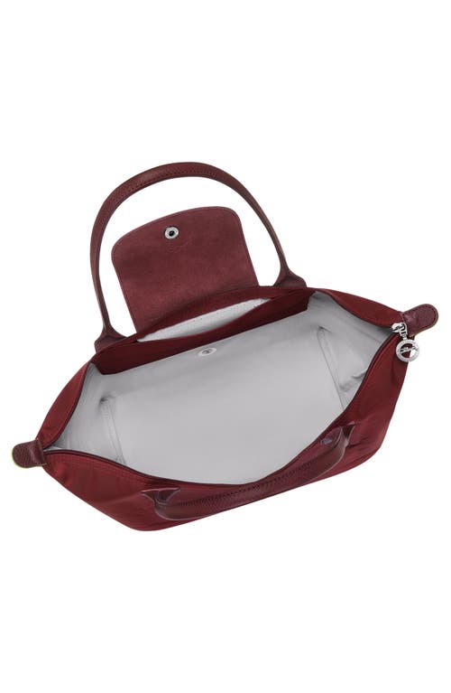 Longchamp Medium Le Pliage Green Recycled Canvas Shoulder Tote Bag In Red