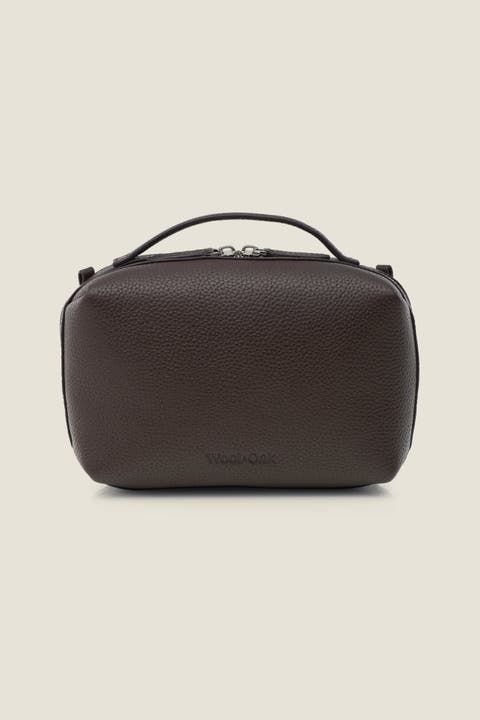 Toto Split Compartment Leather Travel Dopp Kit