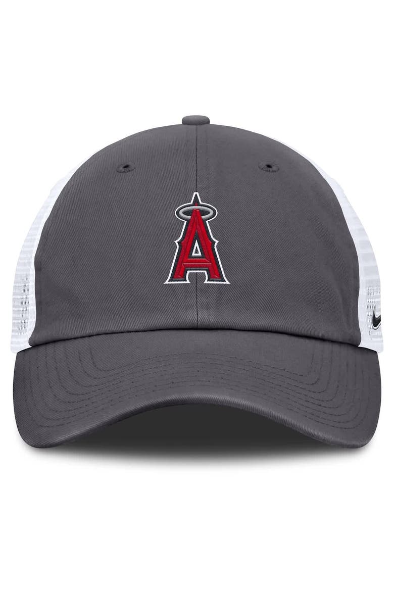 Men's Nike Gray Los Angeles Angels Adjustable Trucker Hat, Alternate, color, Gray
