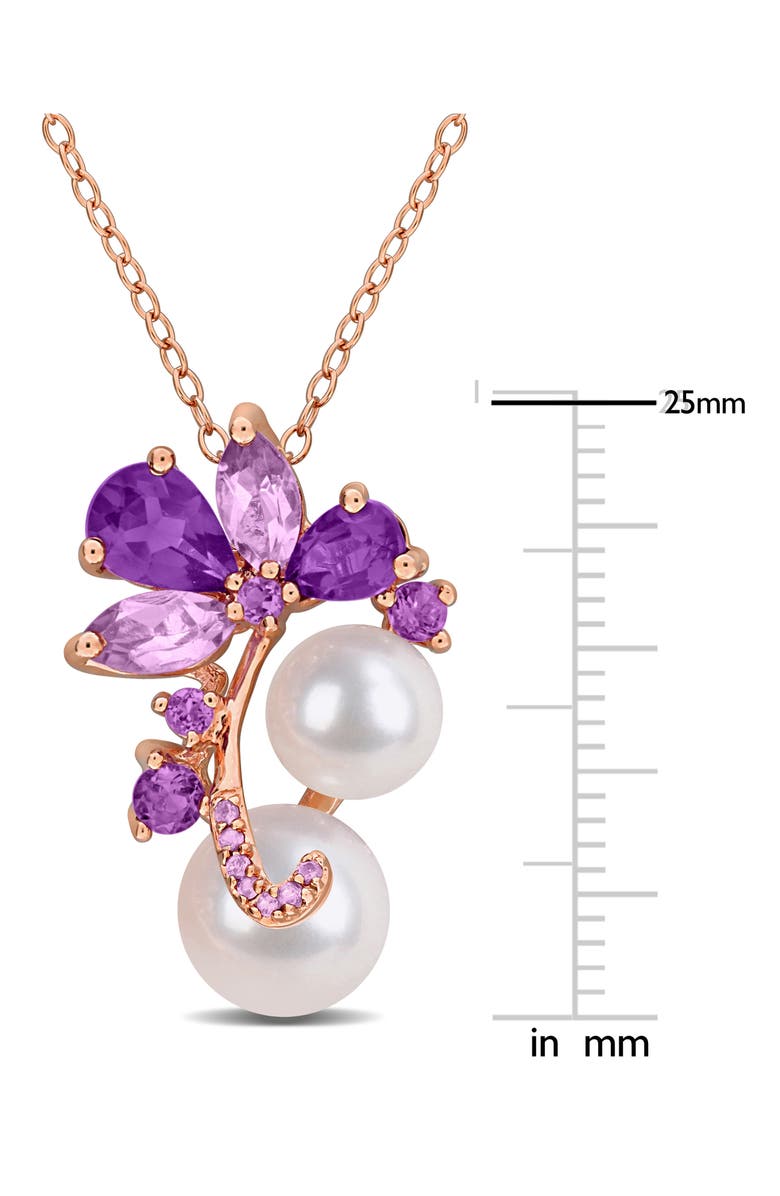 DELMAR 8-9mm Cultured Freshwater Pearl Pendant Necklace, Alternate, color, Purple