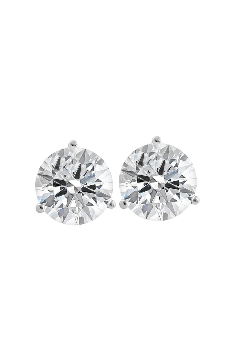 Bliss Diamond Certified 8 Ct tw 14k Gold Lab Grown Round-Cut Diamond Martini Studs, Main, color, 14K White Gold