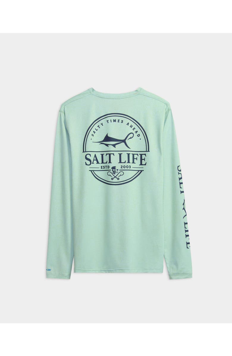 Salt Life Dragnet SLX Performance Long Sleeve Shirt, Alternate, color, Fresh Mint