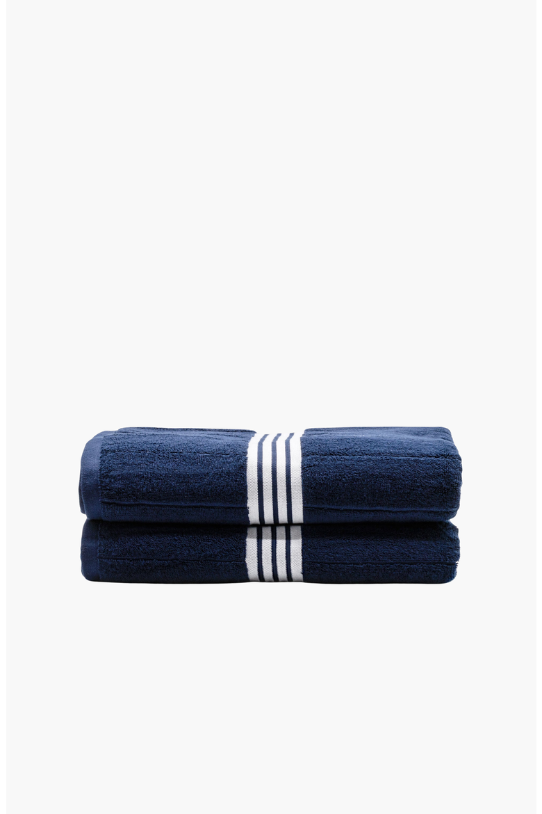 Nautilus 2-Piece Bath Towel Set, Main, color, Navy / White