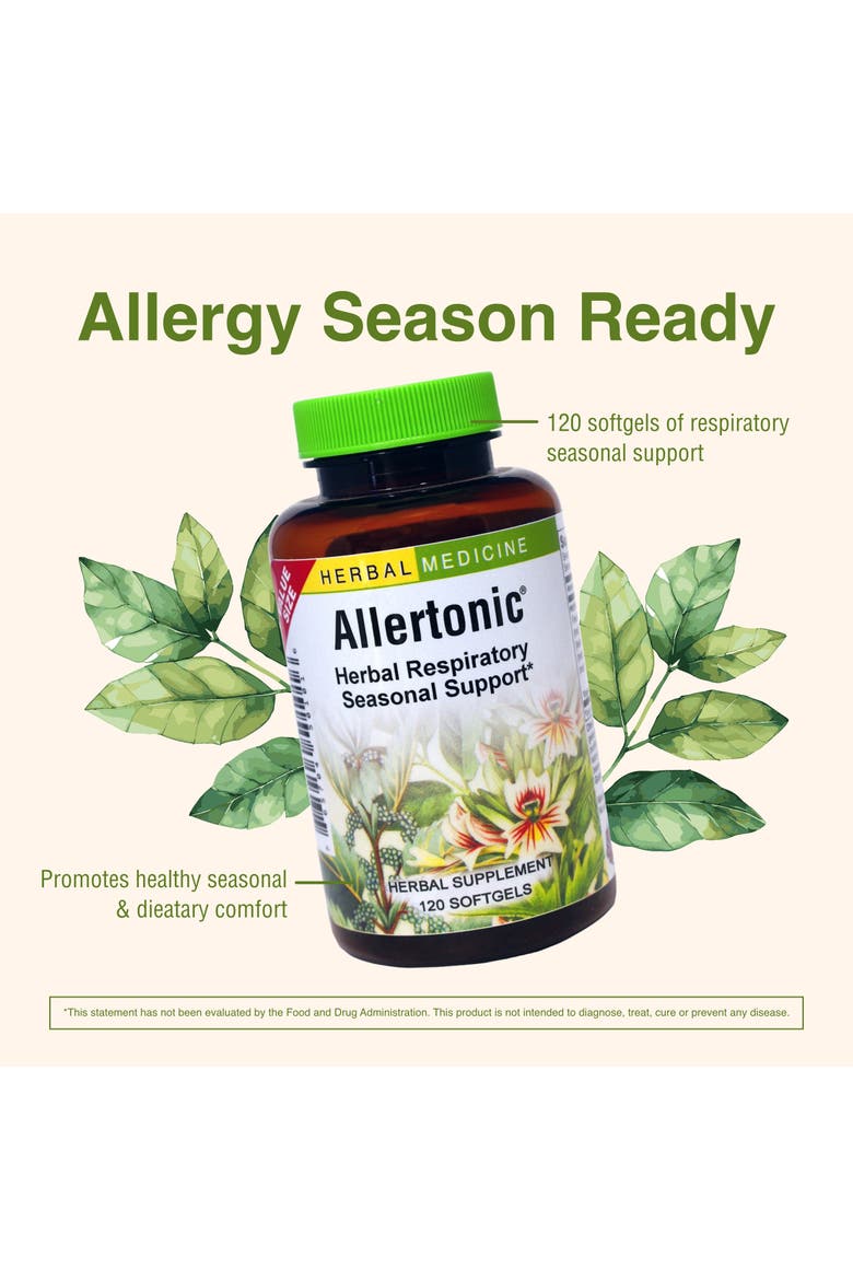 Allertonic Herbal Respiratory Support Softgels, 120 Count, Alternate, color, No Color