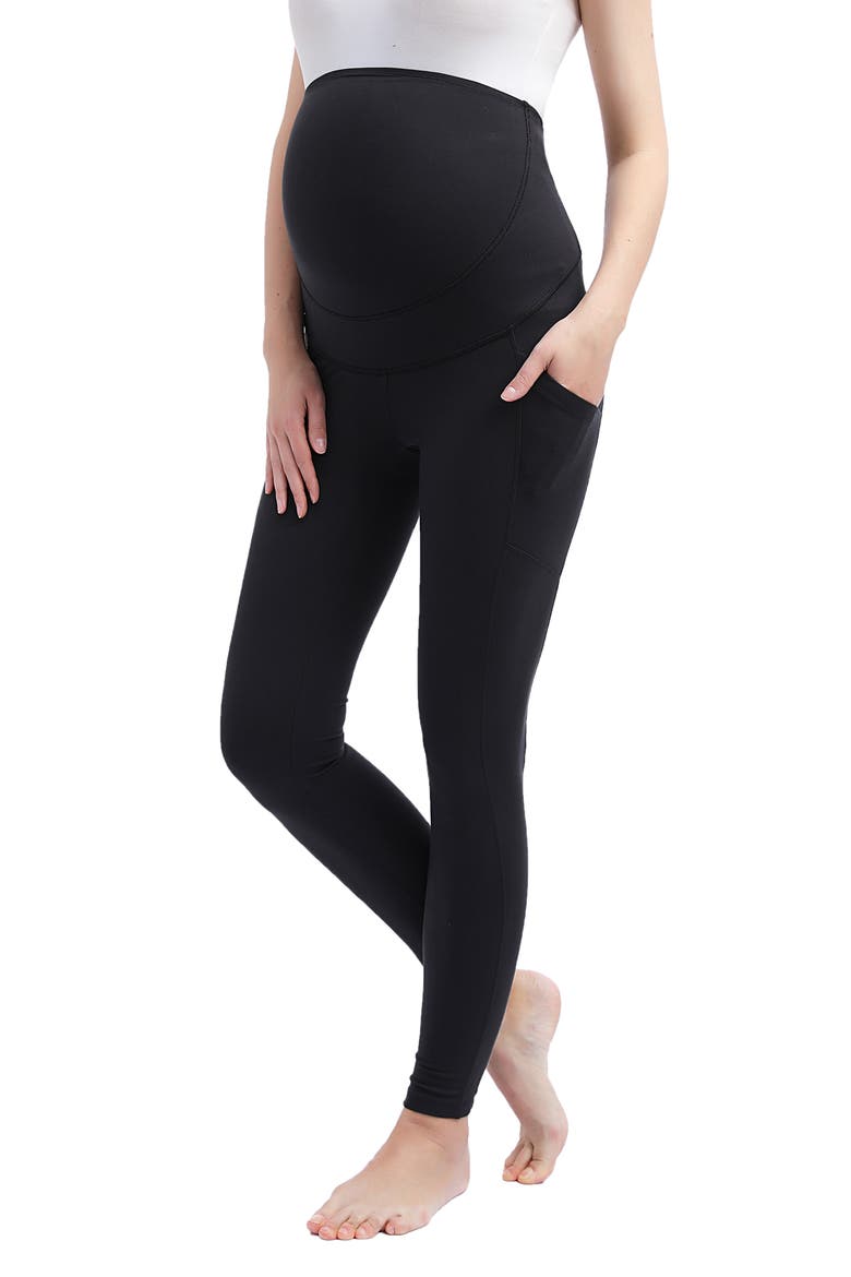 Joi Bellyback Maternity Leggings, Main, color, BLACK